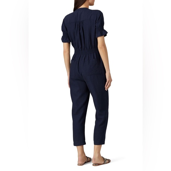 Joie Women's Navy Jumpsuit linen blend size large - Picture 16 of 16